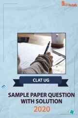 CLAT UG  2020 Sample Paper Question With Solution CLAT UG  2020 Sample Paper Question With Solution